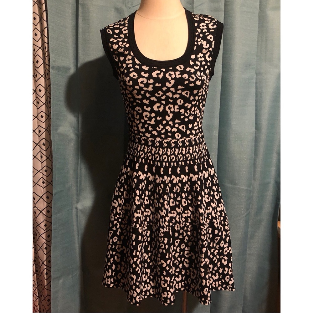 Rebecca Taylor Leopard Print Knit Dress
